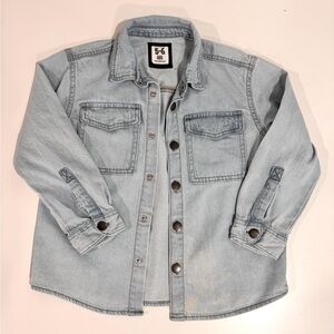 Cotton On light acid wash denim shirt 5-6